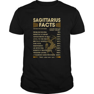 Sagittarius Facts Serving Per Container Daily Value Shirt